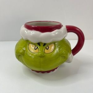 Dr. Seuss The GRINCH Figural Ceramic Christmas Coffee Tea Mug New With Tags